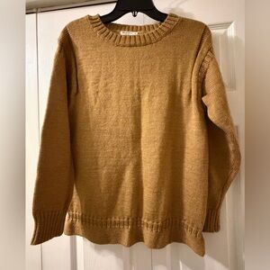 WoolOvers Women’s Crew Neck Sweater. Color Camel and Size M